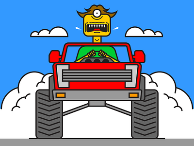 Monster Truck illustraion illustration illustration art illustration digital illustrations minimalist seattle
