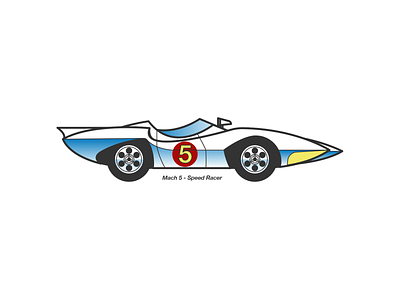 Mach 5 car cartoon illustration illustration art illustration digital illustrations mach 5 race seattle speed racer