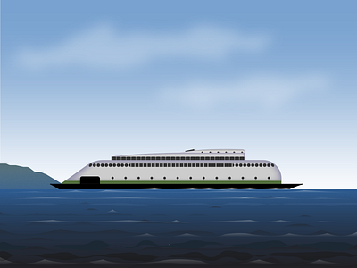 Kalakala ferry illustraion illustration illustration art illustration digital illustrations kalakala puget sound seattle