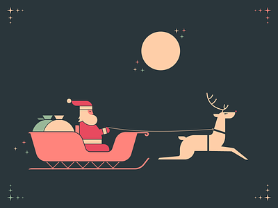 Santa Rudolph christmas illustration illustration art illustration digital illustrations rudolph santa seattle
