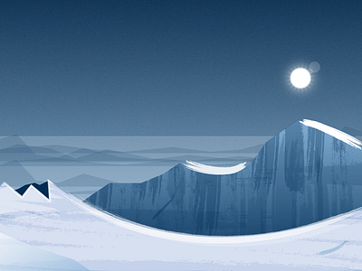 Mountains cold illustration illustration art illustration digital mountains snow winter