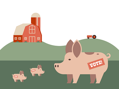 Political Piggies illustration illustration art illustration digital illustrations seattle vote