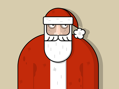 Bad Santa christmas illustration illustration art illustration digital illustrations seattle