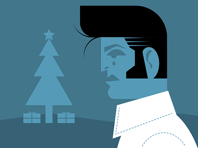 Blue Christmas christmas elvis elvis presley illustraion illustration illustration art illustration digital illustrations seattle