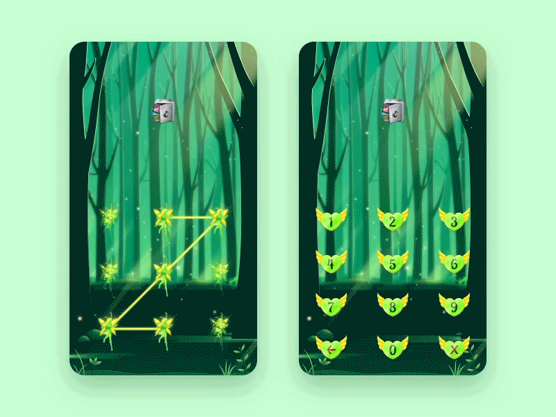 AppLock Live Theme Forest Light animation app applock design dynamic forest theme ui unlock