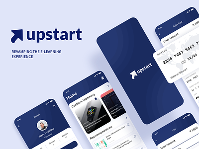 Upstart - Revamped e-learning experience adobe app dailyui design education education app elearning illustraion inspiration ios learn pattern payment premium pricing spalsh ui uidesign userinterface ux