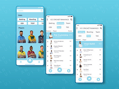 Daily UI Challenge #019 Leaderboard UI android android app design app challenge colors cricket daily ui daily ui 019 design interface design ios 12 leader board leaderboard ui user center design ux visual design