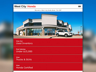 West City Honda design mobile responsive