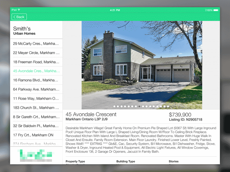 Real Estate Portfolio Listing Page by Dave Poore on Dribbble