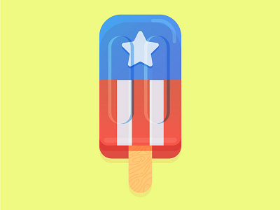 Capsicle captain america ice cream illustration marvel popsicle summer