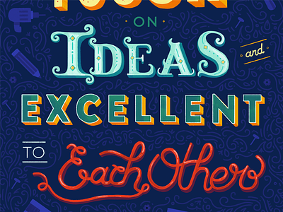 Values Poster lettering quote type typography