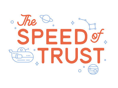 Speed of Trust illustration space t shirt vector