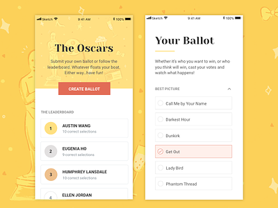 The Oscars app awards film mobile movie red carpet the oscars