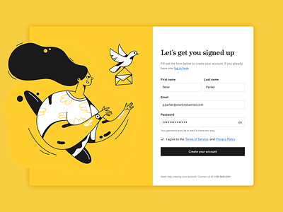Daily UI 001 — Sign Up create account daily ui challenge dailyui sign up ui