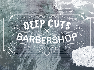 Deep Cuts Barbershop barbershop deep cuts design graphic illustrator typography