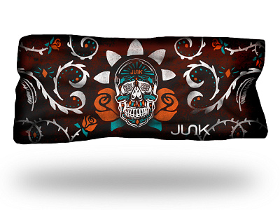 Junk Brands Sugar Skull athletic athletic apparel brush pen headband illustration mexico sports sugar skull workout