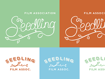 Seedling Film Assoc. Identity branding film film festival handtype identity logo nature seed