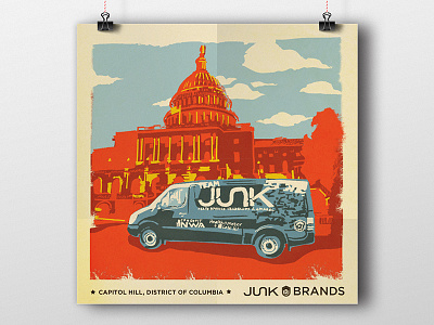 Junk Brands Poster: DC capitol hill crossfit crossfit games illustration illustrator junk brands marker minimalist poster screen print washington dc