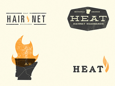 Heat Hairnet Package apparel design arkansas badge fashion fashion design logo logo design logotype