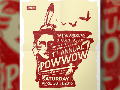 NASA UARK: Powwow Poster arkansas cherokee choctaw dancer muskogee native american osage poster powwow woman