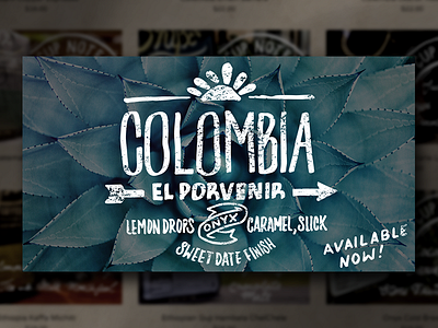 Onyx Coffee Lab: Web Slider arkansas cafe coffee colombia hand lettering hand made illustration onyx rose wps