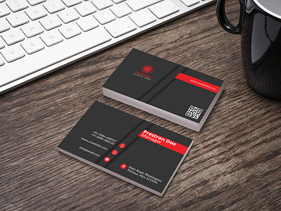 Business card art branding clean design flat icon identity logo minimal type