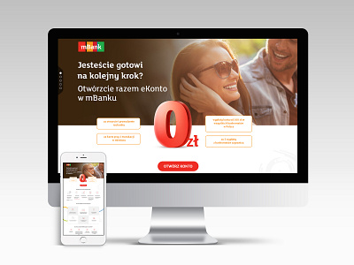 Landing page for mBank design graphicdesign landing page uidesign uxdesign uxui webdeisgn website