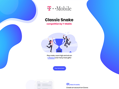 Competition Landing Page blue blue waves competition covve gradient blue wavy gradients landing landingpage page snake website