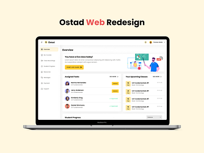 Ostad Web Redesign design ed tech ui ux web