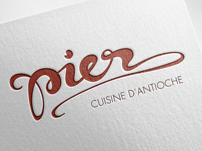 Pier Restaurant branding logo typography