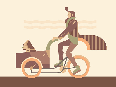 One more bike bicycle bicycles bike design dog illustration vector