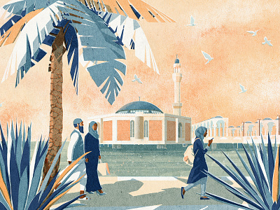 Culture Trip / Jeddah culture trip design editorial design editorial illustration illustration jeddah mosk saudi arabia sunset travel travelling vector