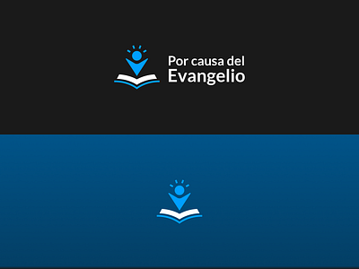 Por causa del Evangelio - Christian ministry branding design logo