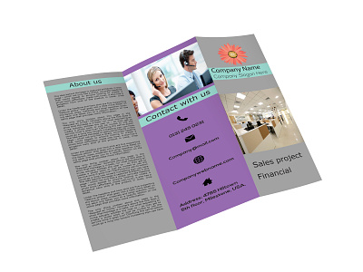 Brochure Design both side design clean creative editable personal professional unique design