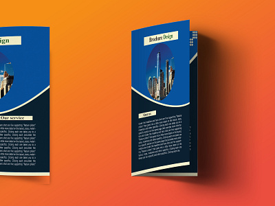Bio fold brochure design both side design creative editable personal professional unique design