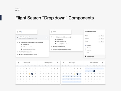 Flight Search “Drop down” Components components design designsystem product ui ux web