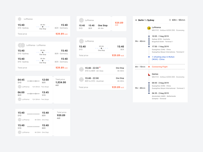 Flights Component design designsystem mobile product screen ui ux