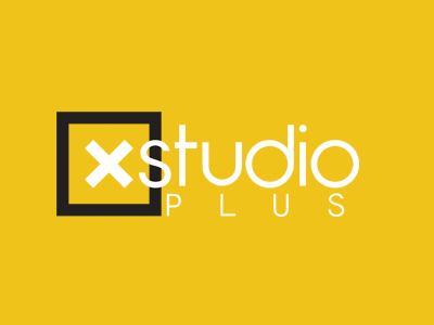 Xstudio brand flat font logo studio