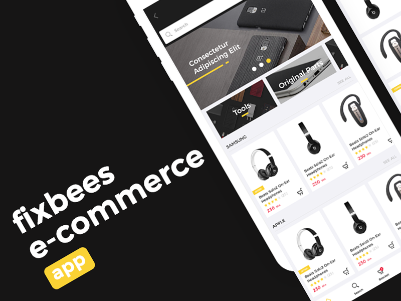 e-commerce ux ui motion mobile iphone ios interface icons flat fix design app