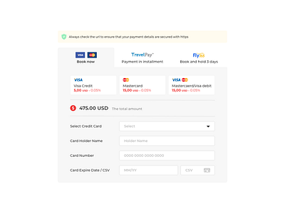 Payment section