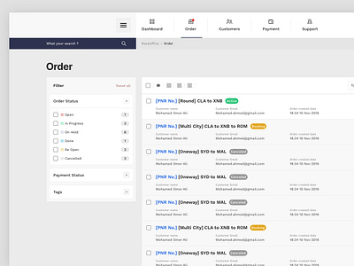 Flight booking order