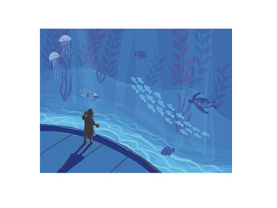 Aquarium aquarium illustration ipad
