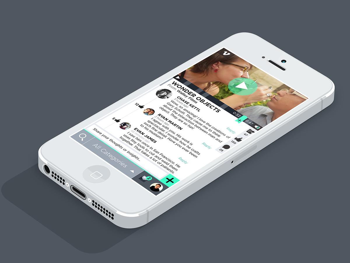 Dribbble - iPhone-perspective.png by Aaron Kettl