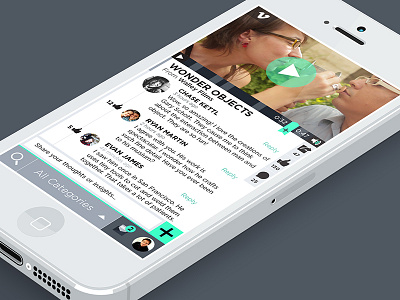 Video Tagging Concept flat interaction iphone social tag ui video