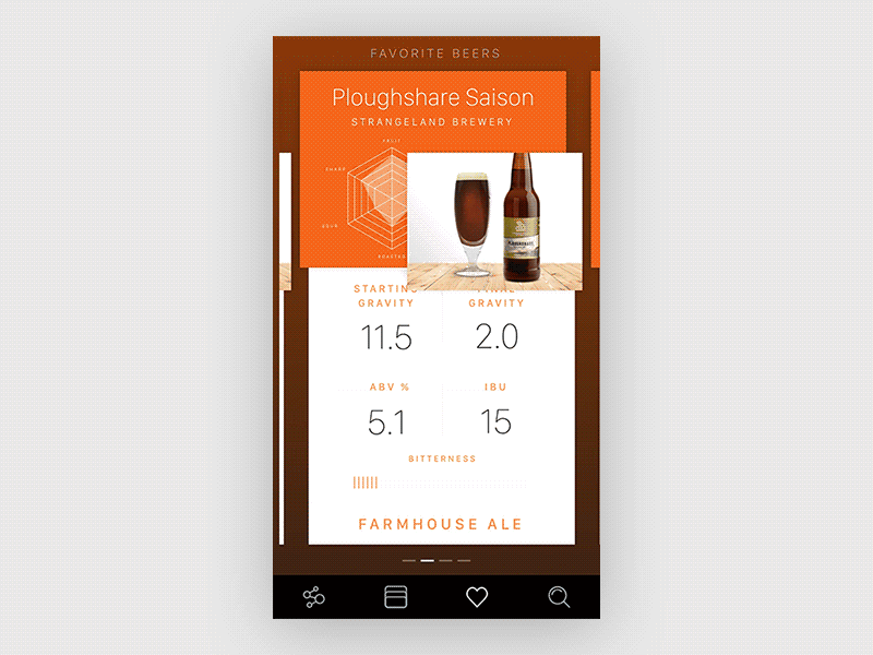 Beer App animation beer flinto freebie mobile prototype