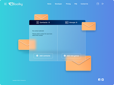 Boolky contact page design figma ui web