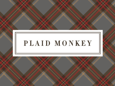 Plaid Monkey Logo braizen classic logo monkey plaid serif
