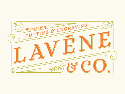 Lavene & Co. Primary Logo all caps braizen california lavene co scrolls serif swashes swirls uppercase