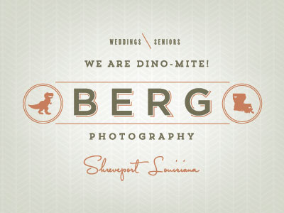 Berg Photography Final Concept all caps berg berg photography braizen condensed dinosaur louisiana script seniors slab serif uppercase weddings