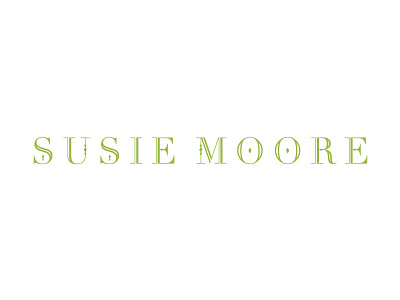 Susie Moore :: Custom Made Logotype all caps braizen custom m s serif uppercase